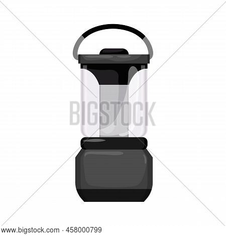 Night Lantern Camp Lamp Cartoon. Night Lantern Camp Lamp Sign. Isolated Symbol Vector Illustration