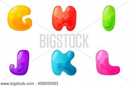 Jelly Colorful Alphabets, Comic Alphabet For Children. Jelly Bright Font. Childish Type For Events, 