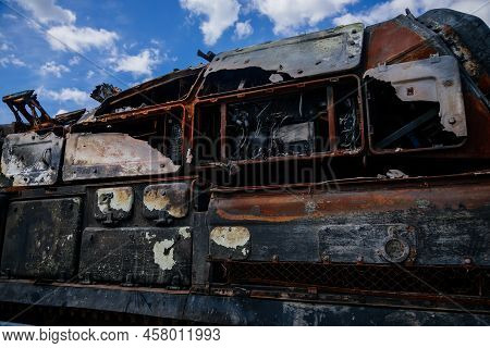 Prague, Czech Republic, 11 July 2022: Exhibition Of Russian Invasion Weapons Destroyed By Ukrainian 