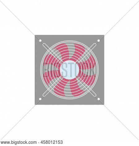 Exhaust Fan Icon. Ventilator Symbol. Flat Design Style. Exhaust Fan Vector Icon. Blower Icon. Web Si