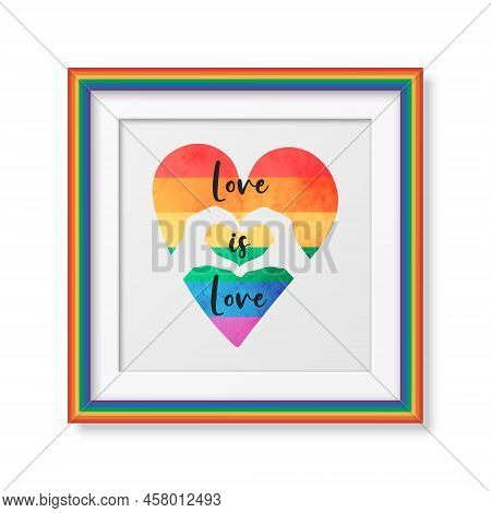 Love Is Love. Vector Design For T-shirt, Plackard Print, Pride Month Celebrate Concept. Typography Q