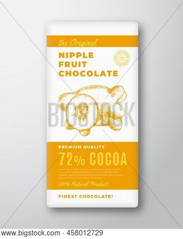 The Original Finest Chocolate Abstract Vector Packaging Design Label. Modern Typography And Hand Dra
