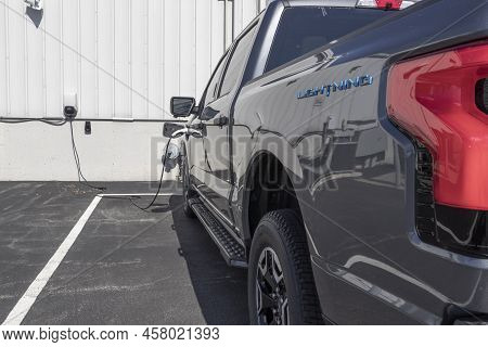 Harrison - Circa July 2022: Ford F-150 Lightning Display. Ford Offers The F150 Lightning All-electri
