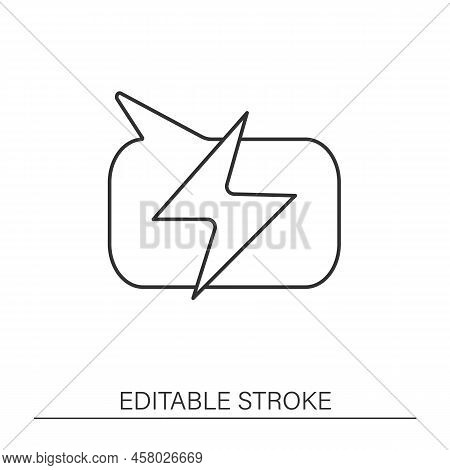 Dialogue Line Icon. Message And Communication. Notification Concept. Isolated Vector Illustration. E