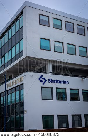 Reykjavik, Iceland - March 31, 2022:  Iceland Revenue And Customs Skatturinn (rsk) Building In Reykj