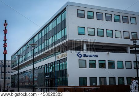 Reykjavik, Iceland - March 31, 2022:  Iceland Revenue And Customs Skatturinn (rsk) Building In Reykj