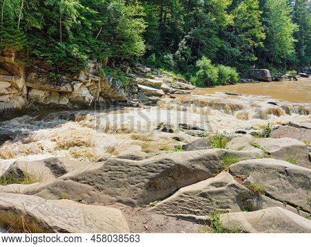 On The Prut River And Probiy Waterfall