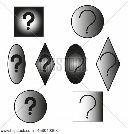 Faq Symbol. Question Mark Differen. Vector Illustration. Stock Image.