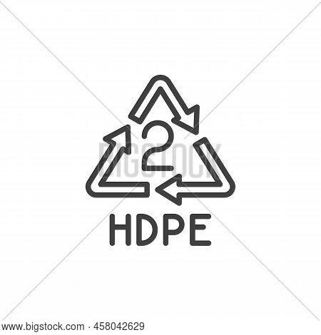 Hdpe Line Icon. Linear Style Sign For Mobile Concept And Web Design. High Density Polyethylene Outli