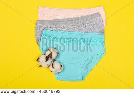 Clothing For Children In The Form Of Panties. Clothes For Children From Soft Fabric. Panties For Gir