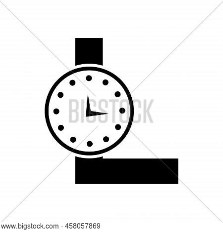 Letter L Clock Logo Design Vector Template