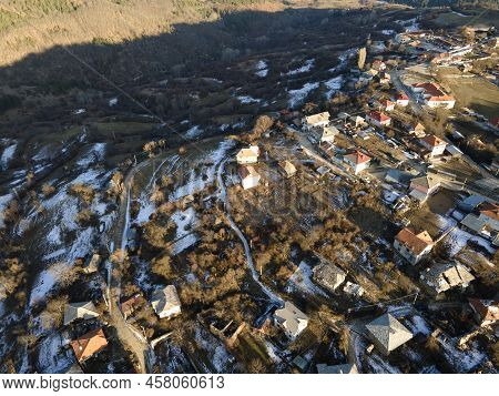 Aerial View Of Village Of Dolen, Blagoevgrad Region, Bulgaria