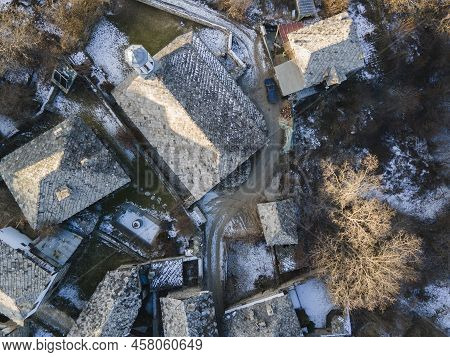 Aerial View Of Village Of Dolen, Blagoevgrad Region, Bulgaria