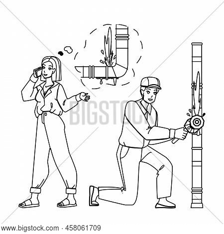 Flood Home Vector. Water Damage, House Disaster, Interior Leakage, Leak Insurance, Apartment Storm F