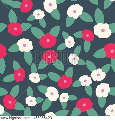 Seamless Abstract Vector Floral Pattern Design Background