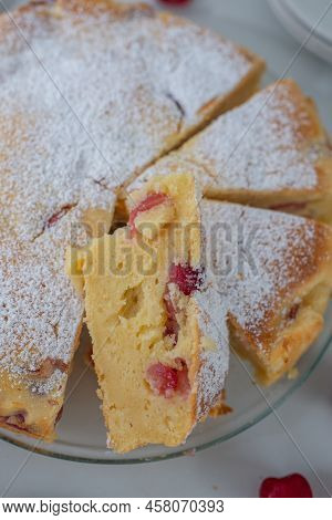 Sweet Home Made Cherry Vanilla Ricotta Cake