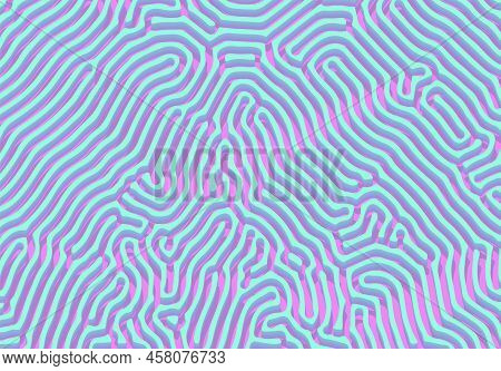 Abstract Background With Optical Illusion Generative Pattern And Vibrant Fluid Psychedelic Colors