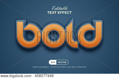 Bold Text Effect Style. Editable Text Effect