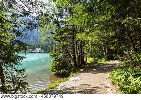 Lake Antholz, A Beautiful Lake In South Tyrol