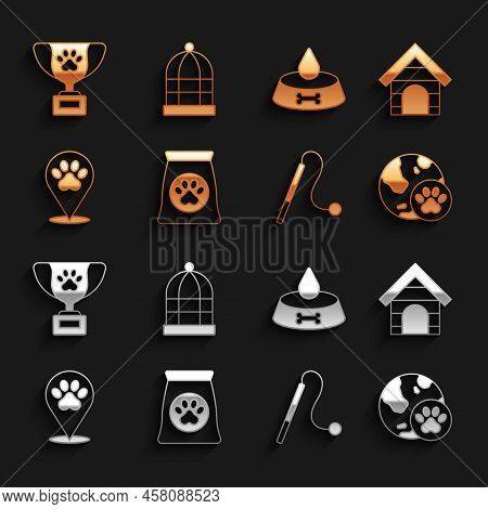 Set Bag Of Food For Pet, Dog House, World, Pet Cat Toy, Location Veterinary Hospital, Bowl Dog, Awar