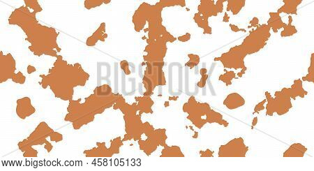 White Cowhide With Light Brown Spots As A Seamless Pattern