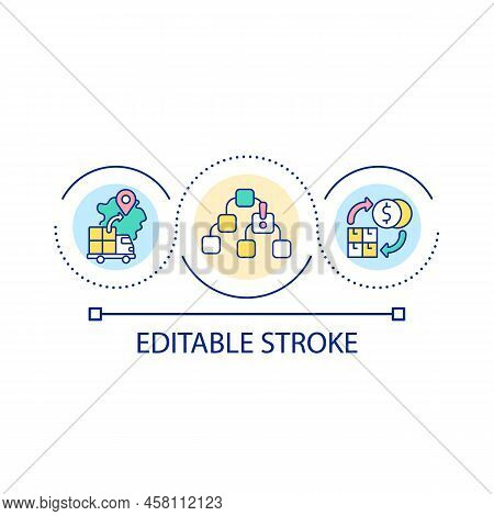 Delivery Process Loop Concept Icon. Supply Chain. Business Organization And Structure Abstract Idea 
