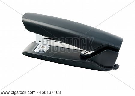 Stepler, Paper Clip Or Expander Isolated On White Background Close Up, Office Supplies