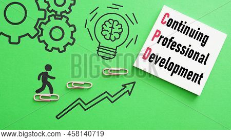 Continuing Professional Development Cpd Is Shown Using A Text