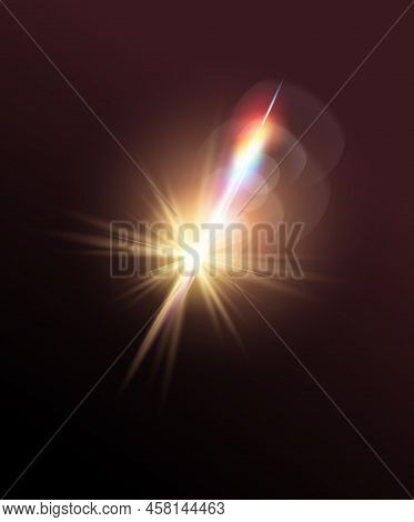 Transparent Sun Lens Flare Effect. Vector Illustration.