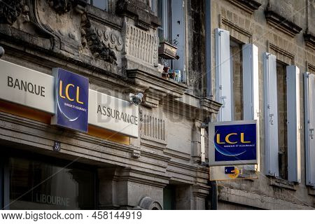 Bordeaux, France - February 23, 2022: Lcl Logo In Front Of Their Main Office In Bordeaux. Lcl, Or Cr