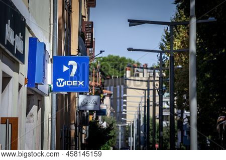 Ljubljana, Slovenia - June 17, 2021: Widex Logo On Their Main Office For Ljubljana. Widex Is A Danis