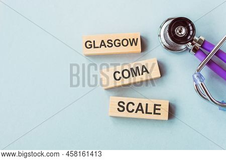 Gcs Glasgow Coma Scale. Medical Concept With Copy Space