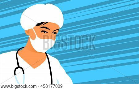 Woman Ambulance Doctor. Rescue Service And Resuscitation. Health Care. Life Saving. Medical Worker N