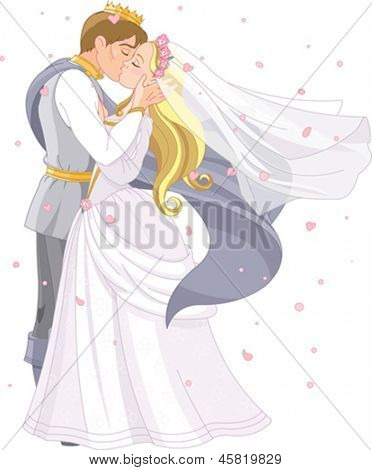 Romantic wedding of royal couple
