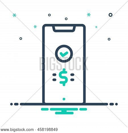 Mix Icon For Paying Electronics Online Payment Upi Banking Digital Pay-accept
