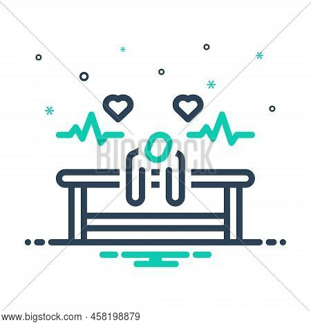 Mix Icon For Alive Not-dead Heartbeat Pulse Living Breathing Conscious Vital Vivified Awake Mortal