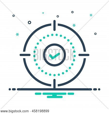 Mix Icon For Surely Certainly Indeed Target Accept Approval Confirm Correct Positive