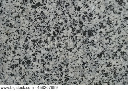 Black And White Polished Granite Stone (close Up)