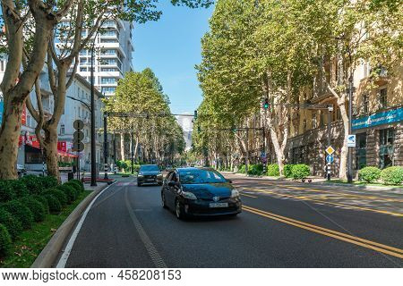 Tbilisi, Georgia - 18 September, 2021: Chavchavadze Avenue In Tbilisi