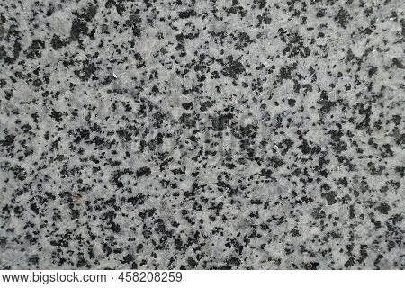 Macro Of Black And White Polished Granite Stone