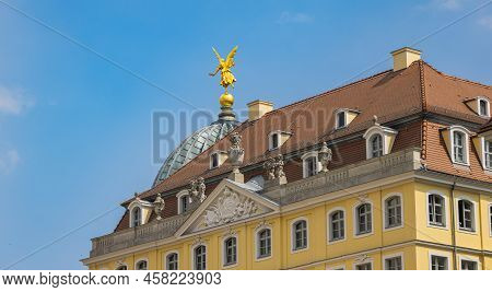 Dresden, Germany - June 28, 2022: The Dome Of The Kunstakademie (academy Of Fine Art), Colloquially 