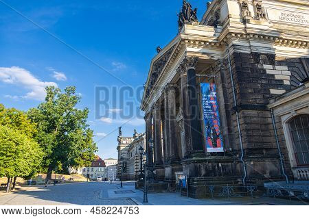 Dresden, Germany - June 28, 2022: Art Gallery In The Lipsiusbau, Exhibition Space For The Dresden St