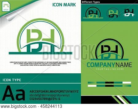 Letter Bh Logo Premium Vector Template Design