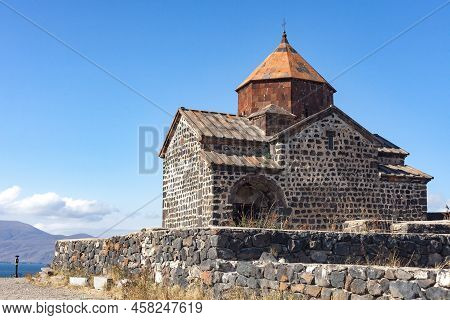 Ancient Stone Monastery Sevanavank On Lake Sevan, Armenia