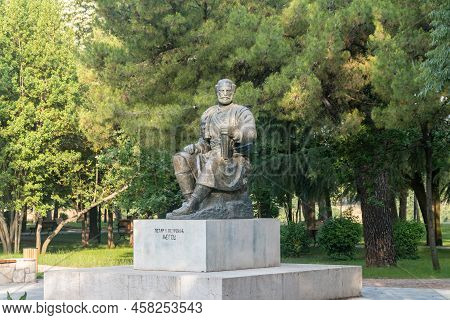 Podgorica, Montenegro - June 4, 2022: Monument Of Prince-bishop Of Montenegro, Petar Ii Petrovic-nje