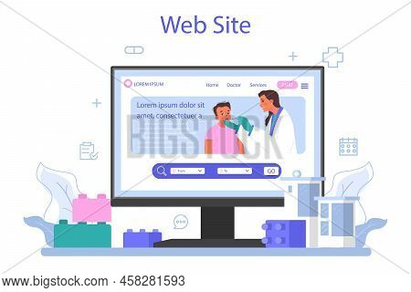Speech Therapist Online Service Or Platform. Doctor Diagnozing