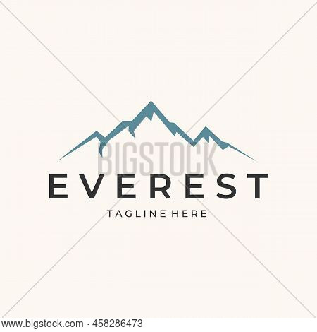 Everest Mountain Logo Vector Design Template Illustration