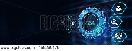 Internet Marketing Digital Online Advertising Automation. Business, Technology, Internet And Network