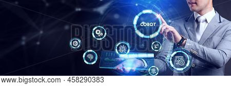 Industrial Automation Technology Concept. Collaborative Robot, Cobot