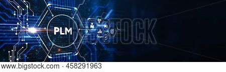 Plm Product Lifecycle Management System Technology Concept. Technology, Internet And Network Concept